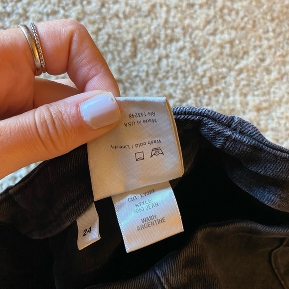 Reformation Women’s Skinny Jeans Charcoal Size 24 High Rise Zipper Detail - Picture 8 of 9